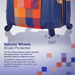 Heys Chroma Hybrid 35 л валіза з полікарбонату на 4 колесах синьо-помаранчева