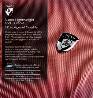 Heys SuperLite 34 л чемодан из поликарбоната на 4 колесах пурпурный