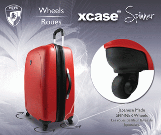 Heys xcase Spinner (L) Black 108 л валіза з полікарбонату на 4 колесах чорна