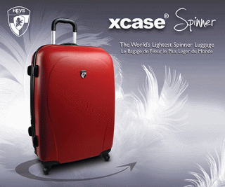 Heys xcase Spinner (M) Black 73 л чемодан из поликарбоната на 4 колесах черный