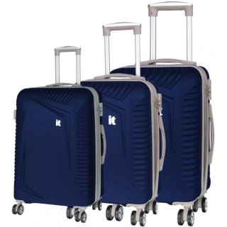 IT Luggage OUTLOOK комплект чемоданов из ABS пластика на 4 колесах синий