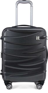 IT Luggage TIDAL 35/45 л чемодан из ABS пластика на 4 колесах серый
