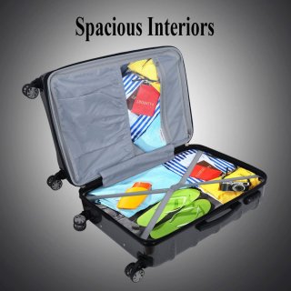 IT Luggage TIDAL 35/45 л чемодан из ABS пластика на 4 колесах серый