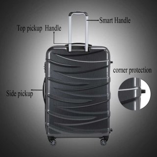 IT Luggage TIDAL 84/105 л чемодан из ABS пластика на 4 колесах серый