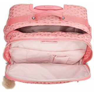 Kipling MANARY 26,5 л детский чемодан из полиамида на 4 колесах розовый/золото