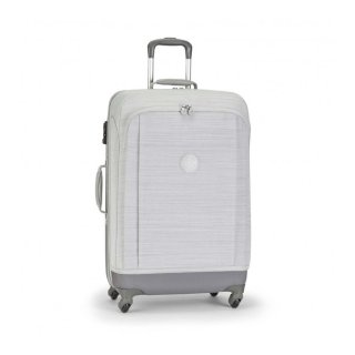 Kipling SUPER HYBRID 69 л чемодан из полипропилена и полиэстера на 4 колесах серый