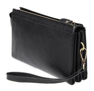 Клатч шкіряний чоловічий Tiding Bag Чорний