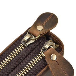 Клатч чоловічий Tiding Bag з натуральної шкіри Коричневий
