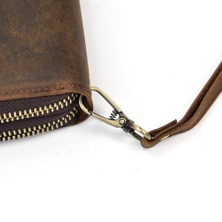 Клатч чоловічий Tiding Bag з натуральної шкіри Коричневий