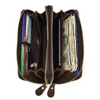 Клатч чоловічий Tiding Bag з натуральної шкіри Коричневий