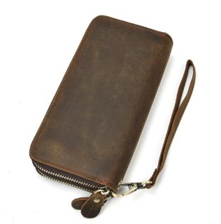 Клатч чоловічий Tiding Bag з натуральної шкіри Коричневий