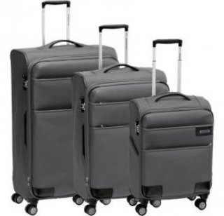 Комплект 4-х колесных чемоданов Roncato UNO Soft Deluxe Anthracite