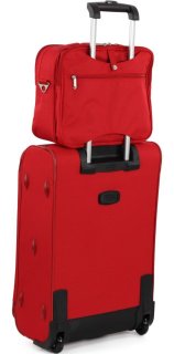 Комплект валіз та сумки для ноутбука Travelite Orlando, червоний