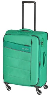 Комплект валіз Travelite Kite з тканини на 4-х колесах Зелений