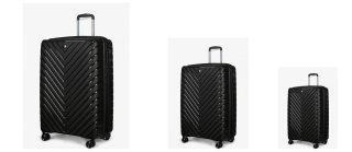 Комплект валіз V&V Travel Invictus з поліпропілену Чорний