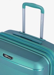 Комплект чемоданов V&V Travel из полипропилена Зеленый