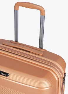 Комплект чемоданов V&V Travel из полипропилена Золотистый