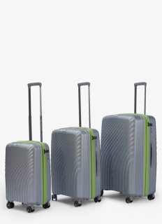 Комплект чемоданов V&V Travel Urban из полипропилена Серый