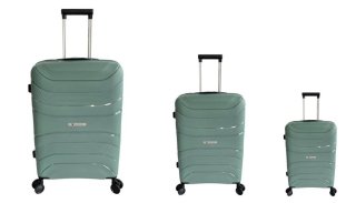 Комплект чемоданов Worldline Airtex 288 – полипропилен Зеленый