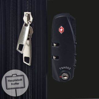 Комплект дорожных пластиковых чемоданов 4-х колесных HAUPTSTADTKOFFER, графитовый