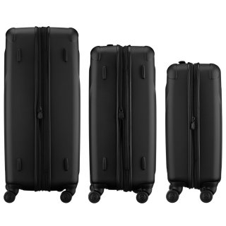 Комплект дорожный чемоданов Wenger Oryson из пластика с расширением Черный