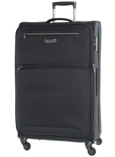 Комплект тканинних валіз на 4-х колісах (S / M / XL) March Flybird, чорні
