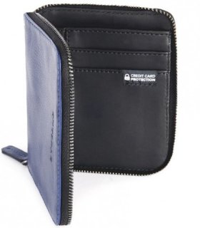 Шкіряний гаманець Tucano Sicuro Premium Wallet (синій)
