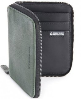 Шкіряний гаманець Tucano Sicuro Premium Wallet (зелений)