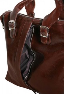 Кожаная деловая сумка Vip Collection 810 Brown Dixy