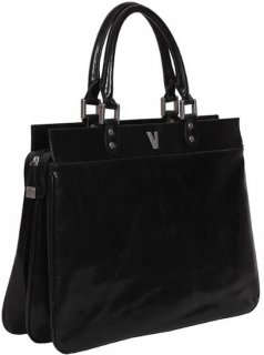 Кожаная деловая сумка Vip Collection Y 48112 Black