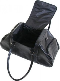 Кожаная дорожная сумка 19 л Vip Collection 1606 Black Flotar