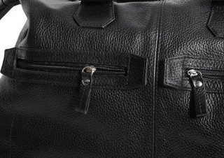 Шкіряна дорожня сумка 25 л Vip Collection 1604 Black Flotar