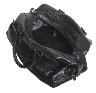 Шкіряна дорожня сумка 25 л Vip Collection 1604 Black Flotar