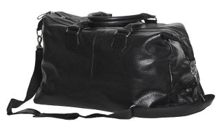 Шкіряна дорожня сумка 25 л Vip Collection 1604 Black Flotar
