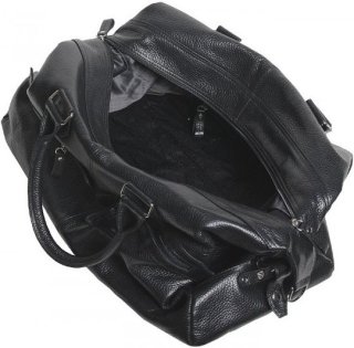 Шкіряна дорожня сумка 25 л Vip Collection 1604 Black Flotar