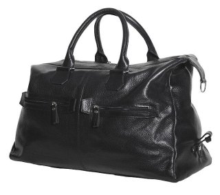 Шкіряна дорожня сумка 25 л Vip Collection 1604 Black Flotar