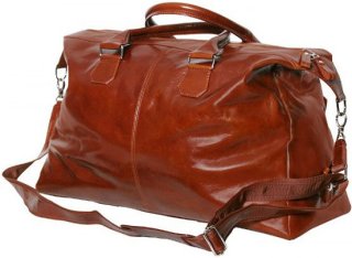 Шкіряна дорожня сумка 25 л Vip Collection 1604 Cognac Dixy