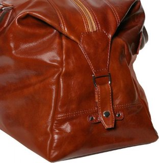 Шкіряна дорожня сумка 25 л Vip Collection 1604 Cognac Dixy