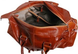 Шкіряна дорожня сумка 25 л Vip Collection 1604 Cognac Dixy
