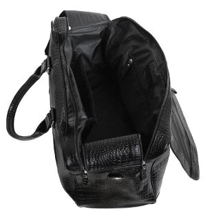 Шкіряна дорожня сумка 27 л Vip Collection 1605 Black Croco