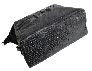 Шкіряна дорожня сумка 27 л Vip Collection 1605 Black Croco