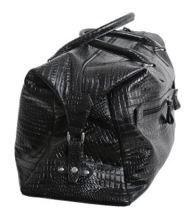 Шкіряна дорожня сумка 27 л Vip Collection 1605 Black Croco