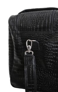 Шкіряна дорожня сумка 27 л Vip Collection 1605 Black Croco