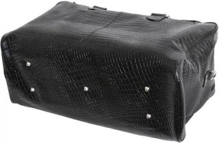 Шкіряна дорожня сумка 27 л Vip Collection 1605 Black Croco