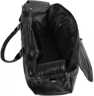 Шкіряна дорожня сумка 27 л Vip Collection 1605 Black Croco