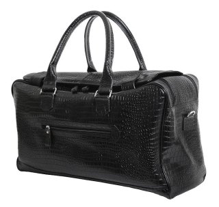 Шкіряна дорожня сумка 27 л Vip Collection 1605 Black Croco