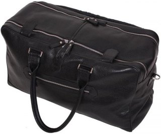 Шкіряна дорожня сумка 27 л Vip Collection 1605 Black Flotar