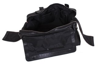 Шкіряна дорожня сумка 27 л Vip Collection 1605 Black Flotar