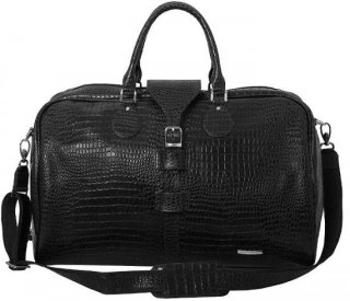 Шкіряна дорожня сумка 45 л Vip Collection 36490 Black Croco