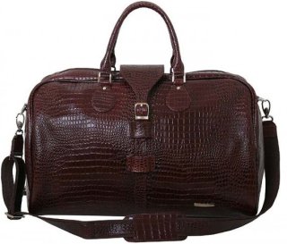 Шкіряна дорожня сумка 45 л Vip Collection 36490 Brown Croco